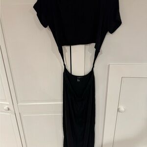 Forever 21 Black Cutout Midi Dress – Size L